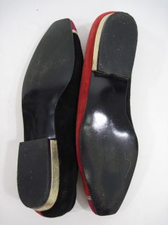 you are bidding on a pair of andrew geller multi color suede flats 