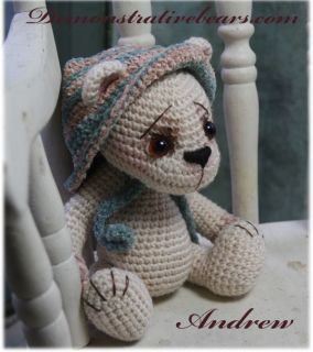 OOAK Mini Vintage Wool Bear 8 ★ Andrew A Polar Bear ★ by Thread 