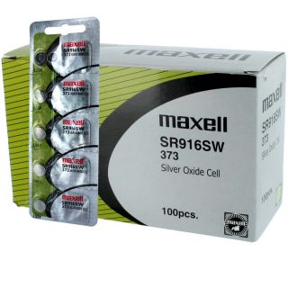 100 pcs Maxell SR916SW SR68 SR916 373 Silver Oxide Watch Battery