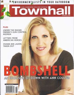 Townhall Magazine Ann Coulter Obama Gun Control Agenda Osama Bin Laden 