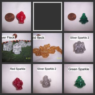 10 Novelty Pony Beads Angels Tree Santa or Snowman