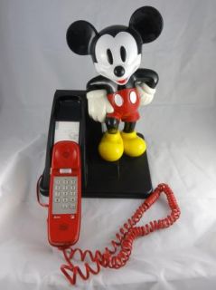 Collectible Disney Mickey Mouse Touch Tone Phone with Mickey Statue 