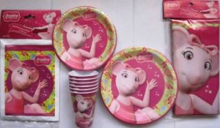 New Angelina Ballerina Party 1 Table Cover 24 Plates Cups 25 Loot Bags 