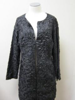 Eileen Fisher Jewelneck Long Jacket Black $278
