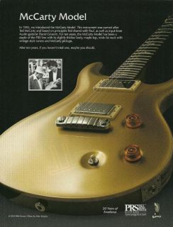   McCarty Model PRS 10th Anniversary Guitar Ad 8x11 Advertisement