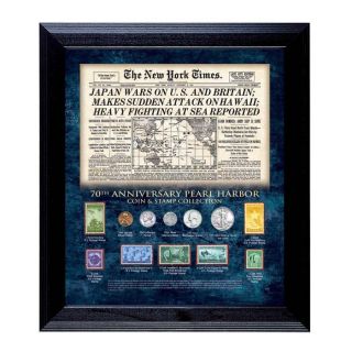 Pearl Harbor 70th Anniversary Coin and Stamp Collection Framed