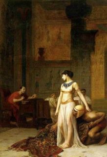 Cleopatra Ante Cesarjean Leon Gerome Oil Painting Repro