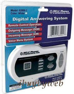 NW Bell 62800 1 Digital Answering Machine White New