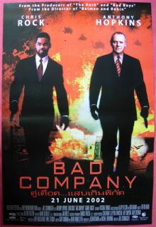 Bad Company Thai Movie Poster Anthony Hopkins