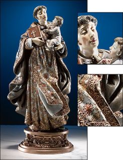 Ornate Saint Anthony with Jesus Finder Statue Catholic Gift Beautiful 