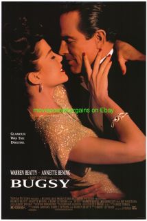 Bugsy Movie Poster 27x40 Warren Beatty Annette Bening