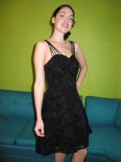 Vintage 80s Fit Flare Crinoline Mini Party Prom Dress M