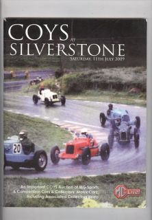 Coys Classic Car Auction Catalogue Silverstone 11 7 09