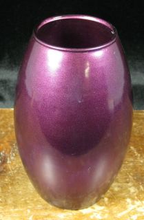 Vintage Art Glass Flower Vase Purple Amethyst