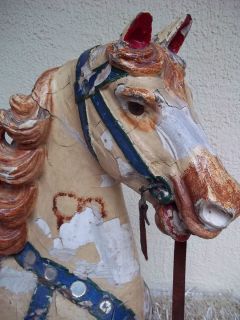 ANTIQUE FRENCH CAROUSEL HORSE 1880 FAIRGROUND MUSEUM ITEM CHEVAL 