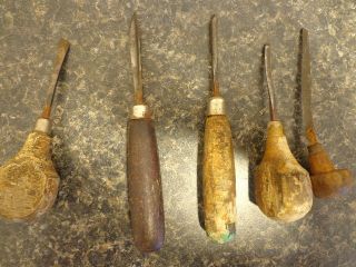 VINTAGE MIXED LOT OF WOODWORKING CHISELS CARVING HAND TOOLS ANTIQUE 