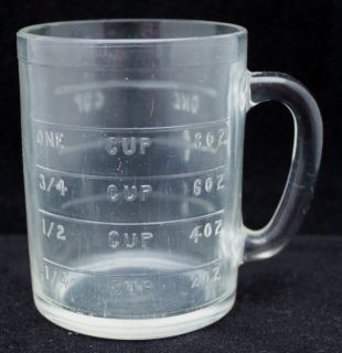 Vintage Depression Glass Measuring Cup Anchor Hocking Clear 1 Cup 