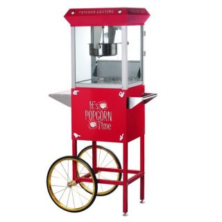 Great Northern Popcorn Popcorn Time Antique Popcorn Machine with Cart 
