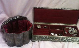 TWO Godinger Vintage Jewelry Boxes MONTANA SILVERSMITH BLACK HILLS 