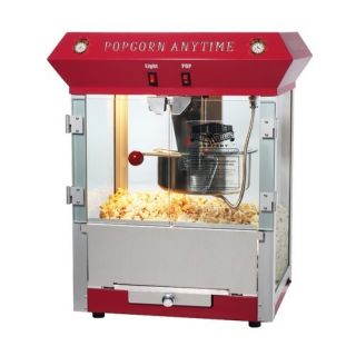   Northern Popcorn Popcorn Time Antique Popcorn Machine in Red
