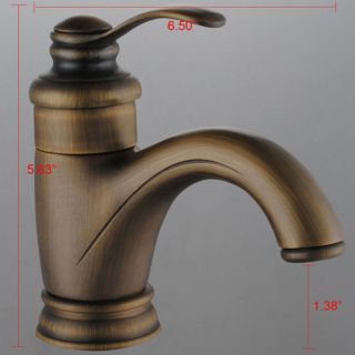 90 Degree Elegant Antique Copper Vessel Bathroom Basin Sink Faucets 
