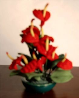 Dollhouse Miniature Flower Miniature Anthurium Plant