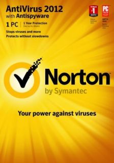 Symantec Norton AntiVirus 2012 with AntiSpyware   1PC for 1 Year   CD