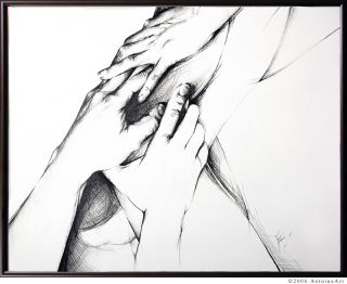   Paper Drawing Hands Feet Love Modern Contemporary Antoine Art