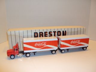 1970s Coca Cola Preston Truck w Double Trailers