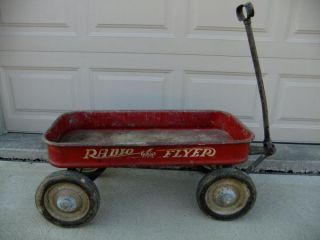   1950s Full Size Red Radio Flyer Wagon Republic Rubber Tires