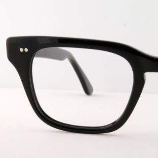 Vintage Mens Black Mitch by Shuron Eyeglass Frames USA Eyewear