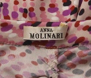 Anna Molinari of BLUMARINE Adorable Rutching Details Silky Ruffle 