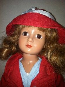    Effanbee Composition Anne Shirley Doll w/ Red Hat and Jacket