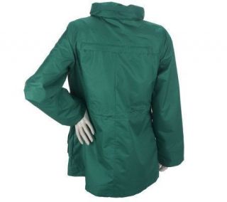 Centigrade Packable Anorak Jacket Zip Snap Pockets Hood Black 2X New 
