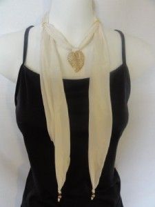 Patti Arbon Designs ~ REDESIGNED Leaf Silk Scarf Necklace Adjustable 