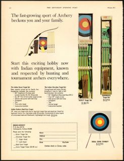 1971 print ad growing sport of archery target set vintage advertising 