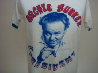 Vintage 70 Archie Buncler for President T Shirt Sz M