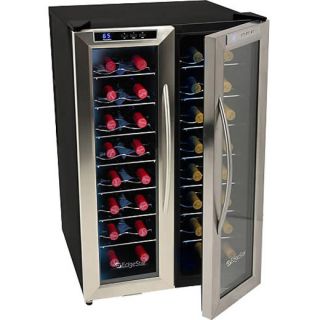 French Door Dual Zone Wine Refrigerator EdgeStar Stainless Steel 