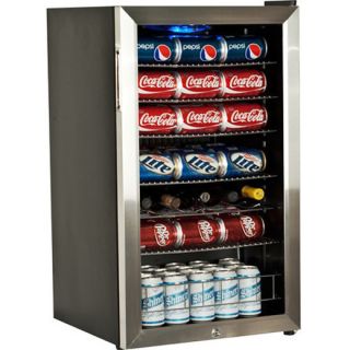 Stainless Steel Beverage Refrigerator Compact Drink Wine Cooler Mini 