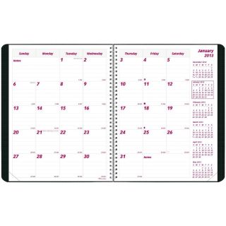 Brownline CB1262 Month Appointment Book 11x8 5 2013 Black 