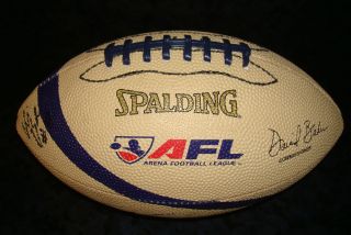 Autographed Arena Football League Football Ball Signatures Spalding 