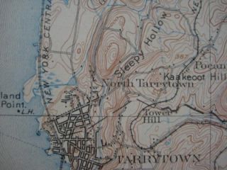 1902 Croton Aqueduct Map Tarrytown Dobbs Ferry New York