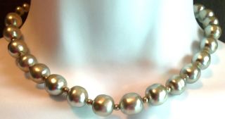   HASKELL SILVER BAROQUE PEARL NECKLACE 1930S VINTAGE ESTATE JEWELRY