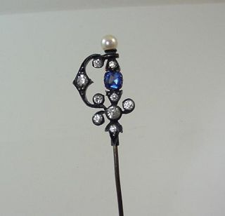 Fabulous Antique French Jeweled Sword Hat Pin