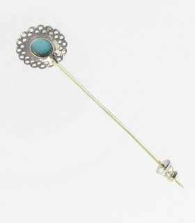 vintage sterling turquoise filigree stick pin be sure to visit