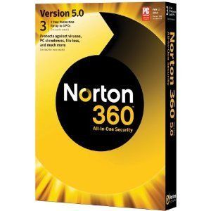 Norton 360 Antivirus Version 5 Brand New for 3 Computers