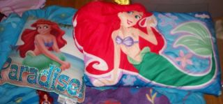 Ariel Little Mermaid Bedding Pillow Sheet Set Comforter Shams Curtains 