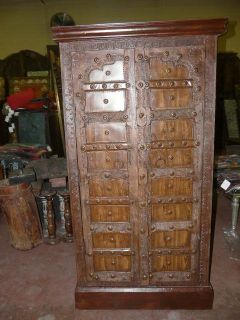 India Chest Cabinet Wardrobe Storage Armoire Furniture Teak Wood 62x32 