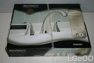 New AquaSource Brushed Nickel 2 Handle WaterSense Bathroom Faucet 
