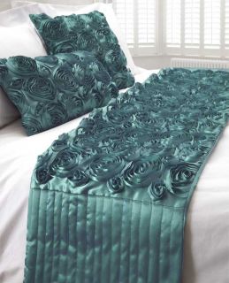 Raised Rose Cushion Covers Runners Various Colours